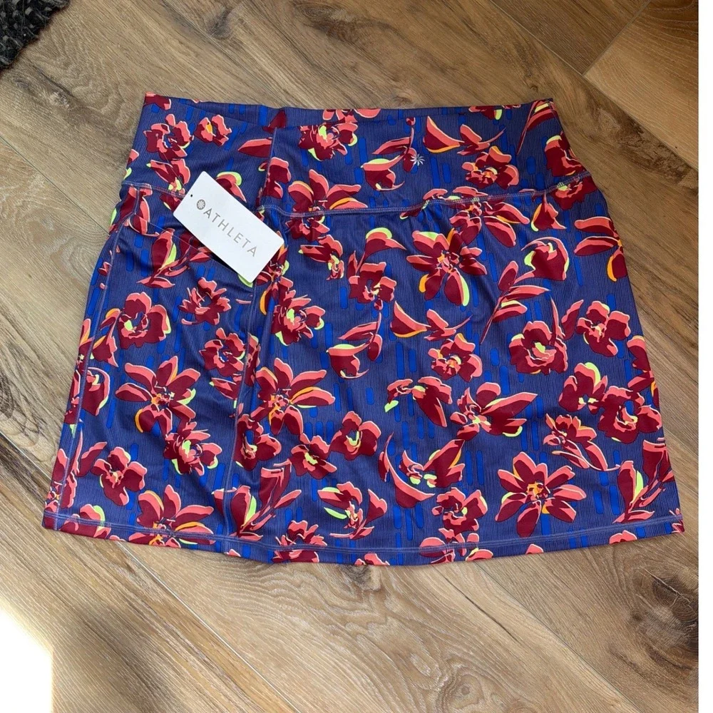 Athleta Skort Womens XL Salutation Stash  Floral Print Pickleball Tennis Gym NWT